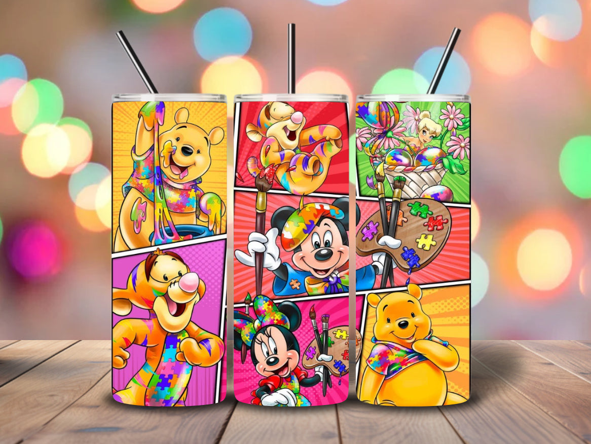 Autism awareness with characters