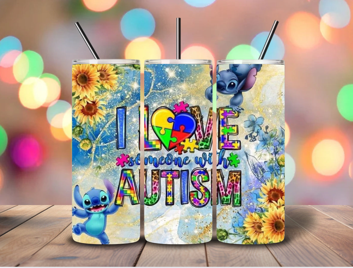 I love someone with autism with stitch
