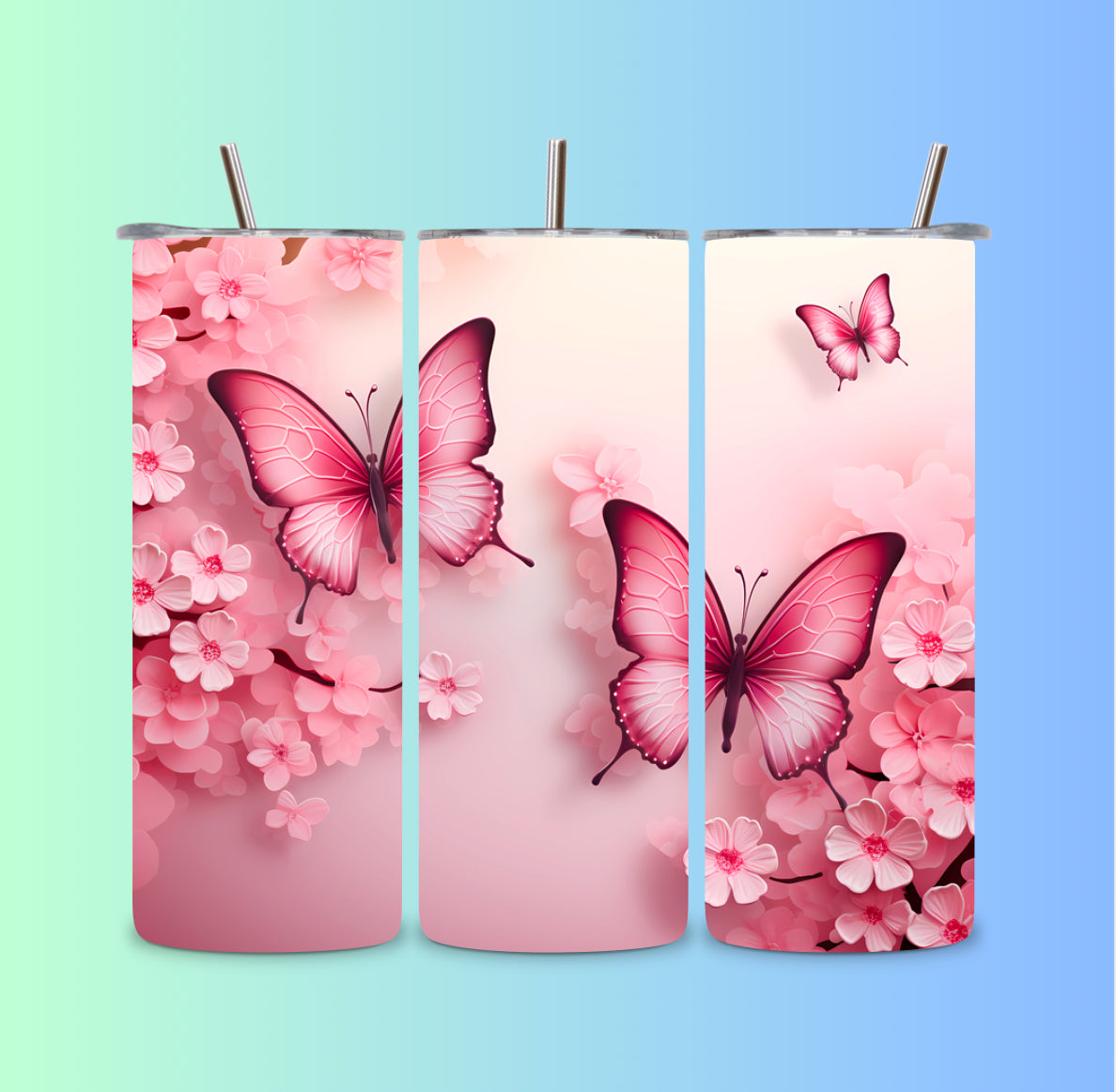 Butterfly tumbler wrap